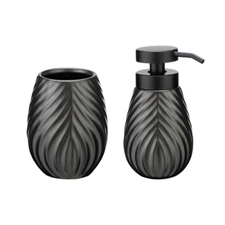 Bad-Accessoire Set „Idro“, 2-tlg., anthrazit WENKO Bad-Accessoire Set „Idro“, 2-tlg., anthrazit WENKO