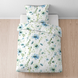 Castell Baumwoll Seersucker Bettwäsche GEBLÜHMT eisblau, 1x 135x200 cm + 1x 80x80 cm Castell Baumwoll Seersucker Bettwäsche GEBLÜHMT eisblau, 1x 135x200 cm + 1x 80x80 cm