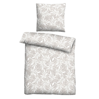 Castell Feinbiber Bettwäsche Blätter basalt, 1x 155x220 cm + 1x 80x80 cm Castell Feinbiber Bettwäsche Blätter basalt, 1x 155x220 cm + 1x 80x80 cm