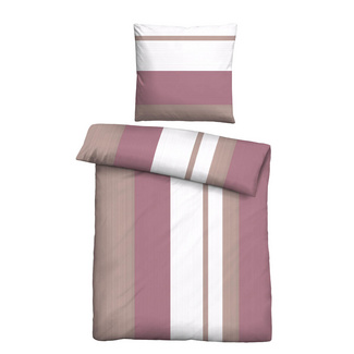 Castell Feinbiber Bettwäsche Längsstreifen altrosa, 1x 155x220 cm + 1x 80x80 cm Castell Feinbiber Bettwäsche Längsstreifen altrosa, 1x 155x220 cm + 1x 80x80 cm