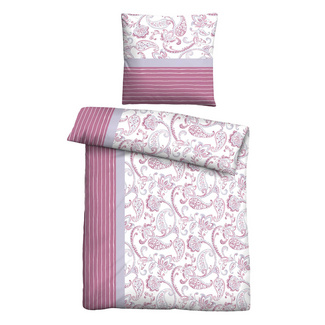 Castell Feinbiber Bettwäsche Paisley brombeer, 1x 135x200 cm + 1x 80x80 cm Castell Feinbiber Bettwäsche Paisley brombeer, 1x 135x200 cm + 1x 80x80 cm
