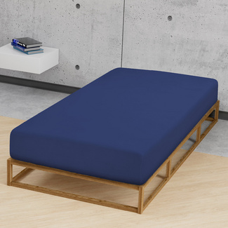 Castell Jersey-Stretch-Spannbetttuch dunkelblau, 1x 120x200 cm Castell Jersey-Stretch-Spannbetttuch dunkelblau, 1x 120x200 cm