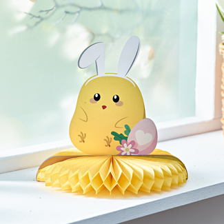 Deko Aufsteller "Küken mit Hasenohren" aus Papier Deko Aufsteller "Küken mit Hasenohren" aus Papier