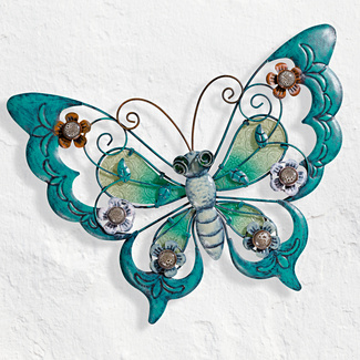 Solar Deko-Schmetterling für die Wand, blau 30689000