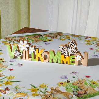 Deko-Schriftzug "Willkommen" aus Holz Deko-Schriftzug "Willkommen" aus Holz