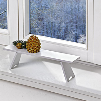 Dekobank weiß, 40 cm Dekobank weiß, 40 cm