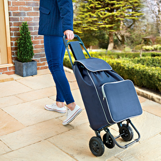 Einkaufstrolley mit XL Tasche und Thermovortasche Einkaufstrolley mit XL Tasche und Thermovortasche