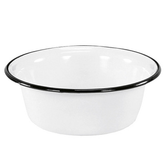 Emaille-Schüssel 32 cm weiß mit schwarzem Rand KARL KRÜGER Emaille-Schüssel 32 cm weiß mit schwarzem Rand KARL KRÜGER