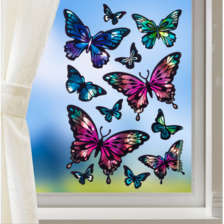 Fensterbilder "Schmetterlinge", 12-tlg. Fensterbilder "Schmetterlinge", 12-tlg.