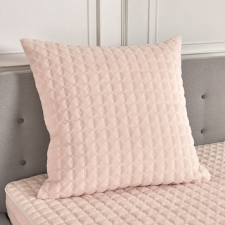 Fleece-Kissenhüllen mit Wabenstruktur  creme 80 x 80 cm 2er-Set Eldo Fleece-Kissenhüllen mit Wabenstruktur  creme 80 x 80 cm 2er-Set Eldo