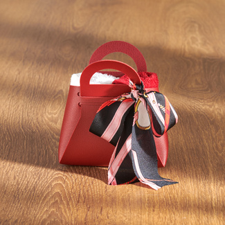 Geschenktasche mit 2 Gästetüchern aus Frottier Eldo Geschenktasche mit 2 Gästetüchern aus Frottier Eldo