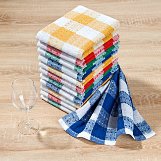 Geschirrtücher "Karo", 12er-Set Geschirrtücher "Karo", 12er-Set