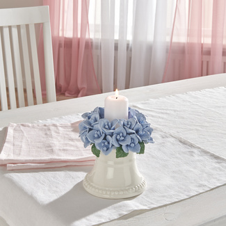 Kerzenhalter "Rosenblüten" blau Eldo Kerzenhalter "Rosenblüten" blau Eldo