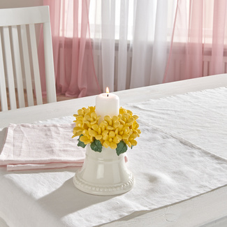 Kerzenhalter "Rosenblüten" gelb Eldo Kerzenhalter "Rosenblüten" gelb Eldo