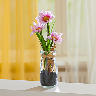 Kunstblumenarrangement Wiesenblumen im Glas rosa Eldo Kunstblumenarrangement Wiesenblumen im Glas rosa Eldo