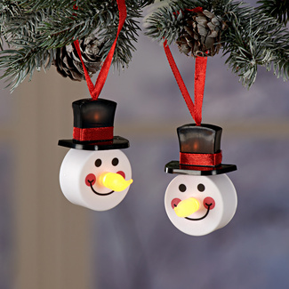 LED-Hängedeko Schneemannköpfe 2er-Set Eldo LED-Hängedeko Schneemannköpfe 2er-Set Eldo