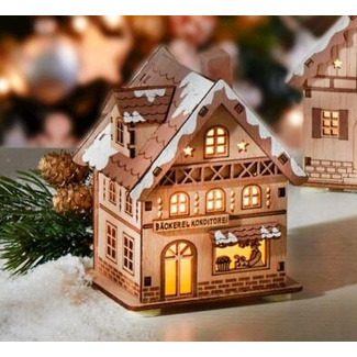 LED-Haus Winterdorf Bäckerei/Konditorei LED-Haus Winterdorf Bäckerei/Konditorei