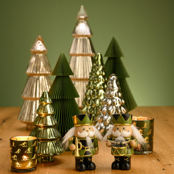 Piramide Di Natale Richard Glässer – 3 Piani In Legno Naturale – Altezza 54 Cm