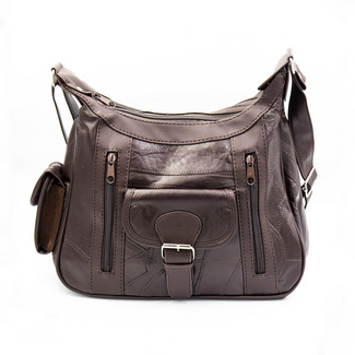 Ledertasche "Patchwork" braun