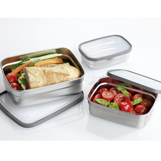 Maximex Lunchboxen Edelstahl, 6-teilig, Brotdosen Maximex Lunchboxen Edelstahl, 6-teilig, Brotdosen