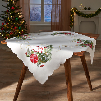 Mitteldecke "Weihnachtskugeln" 85 x 85 cm Eldo Mitteldecke "Weihnachtskugeln" 85 x 85 cm Eldo