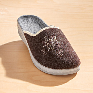 Pantoffel "Cara" dunkelbraun Pantoffel "Cara" dunkelbraun