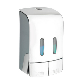 Seifenspender „Tartas“, 2-Kammer, chrom WENKO Seifenspender „Tartas“, 2-Kammer, chrom WENKO