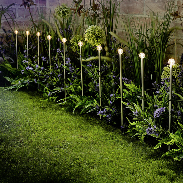 3Pagen Solar-Kugelleuchten Gartenstecker 10er-Set