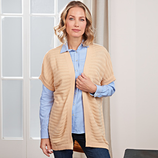 Strickweste beige Strickweste beige