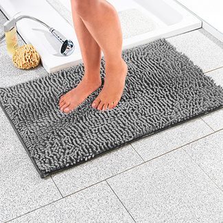 Supersoft-Badematte grau Supersoft-Badematte grau