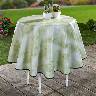 Tischdecke "Marmor" hellgrün, Ø 140 cm Tischdecke "Marmor" hellgrün, Ø 140 cm