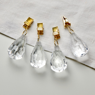 Tischdecken-Clips mit Facettenschliff 4er-Set Tischdecken-Clips mit Facettenschliff 4er-Set