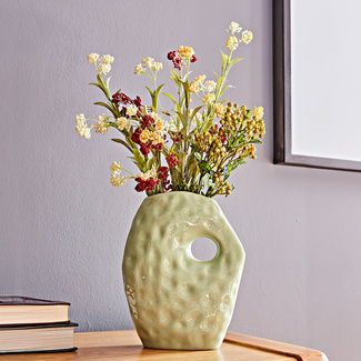 Vase im Designer-Stil hellgrün, Eldo Vase im Designer-Stil hellgrün, Eldo