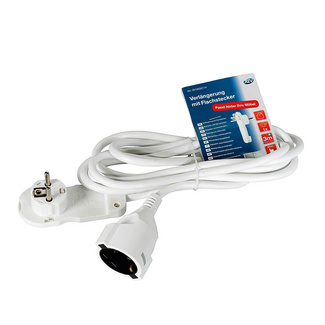 Verlängerungskabel 3 m mit Flachstecker & Griff weiß REV RITTER Verlängerungskabel 3 m mit Flachstecker & Griff weiß REV RITTER