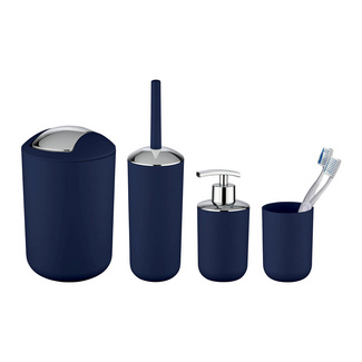 WENKO Bad-Accessoire-Set "Brasil" Dunkelblau 4-tlg. bruchsicher WENKO Bad-Accessoire-Set "Brasil" Dunkelblau 4-tlg. bruchsicher