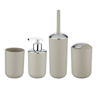WENKO Bad-Accessoire Set "Brasil" Taupe, 4-tlg.bruchsicher WENKO Bad-Accessoire Set "Brasil" Taupe, 4-tlg.bruchsicher