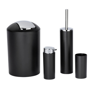 WENKO Badezimmer Set "Calvo" schwarz matt, 4-tlg. WENKO Badezimmer Set "Calvo" schwarz matt, 4-tlg.