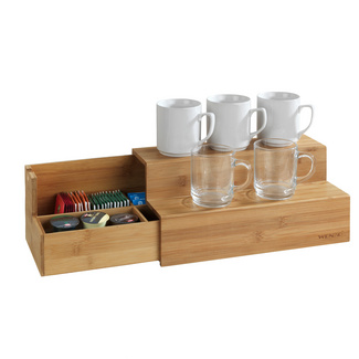 WENKO Bambus Treppe für Kaffee und Tee, beidseitig ausziehbar WENKO Bambus Treppe für Kaffee und Tee, beidseitig ausziehbar