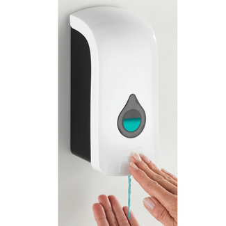 WENKO Desinfektionsmittel-Spender "Ranera" L weiß, Füllmenge 740 ml WENKO Desinfektionsmittel-Spender "Ranera" L weiß, Füllmenge 740 ml