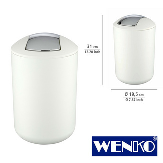 WENKO Kosmetikeimer Brasil Weiß L, 6,5 Liter WENKO Kosmetikeimer Brasil Weiß L, 6,5 Liter