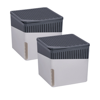 WENKO Raumentfeuchter Cube, Grau, 500 g, 2er Set, Luftentfeuchter WENKO Raumentfeuchter Cube, Grau, 500 g, 2er Set, Luftentfeuchter