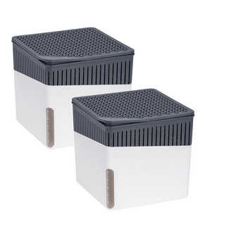 WENKO Raumentfeuchter Cube, Weiß, 1000 g, 2er Set, Luftentfeuchter WENKO Raumentfeuchter Cube, Weiß, 1000 g, 2er Set, Luftentfeuchter