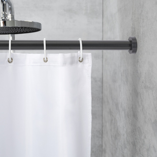 WENKO Teleskop-Duschstange "Luz" 70 - 115 cm schwarz aus Aluminium WENKO Teleskop-Duschstange "Luz" 70 - 115 cm schwarz aus Aluminium