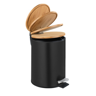 WENKO Treteimer "Tortona" Schwarz matt mit Easy-Close Absenkautomtik WENKO Treteimer "Tortona" Schwarz matt mit Easy-Close Absenkautomtik