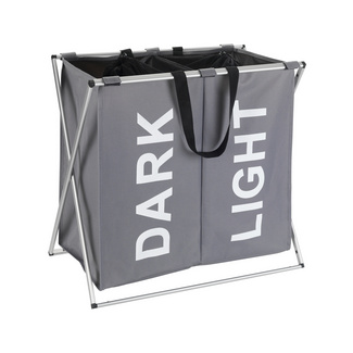 WENKO Wäschesammler Duo Grau, Wäschekorb, 120 l WENKO Wäschesammler Duo Grau, Wäschekorb, 120 l