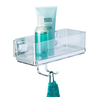 Wandablage Quadro mit Haken Vacuum-Loc Edelstahl WENKO Wandablage Quadro mit Haken Vacuum-Loc Edelstahl WENKO