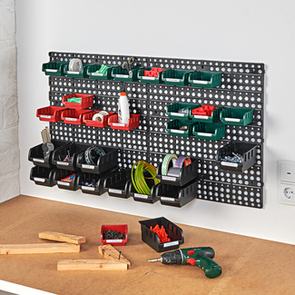 Wandregal mit Stapelboxen Victor Tools Wandregal mit Stapelboxen Victor Tools