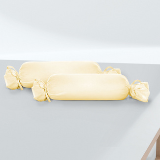 biberna Feinjersey-Nackenrollenbezug Doppelpack gelb, 2x 15x40 cm biberna Feinjersey-Nackenrollenbezug Doppelpack gelb, 2x 15x40 cm