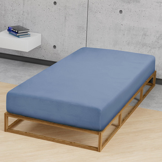 biberna Feinjersey-Spannbetttuch blau, 1x 90x190 cm - 100x200 cm biberna Feinjersey-Spannbetttuch blau, 1x 90x190 cm - 100x200 cm
