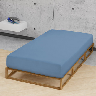 biberna Jersey-Elastic-Spannbetttuch azurblau, 1x 90x190 cm - 100x220 cm biberna Jersey-Elastic-Spannbetttuch azurblau, 1x 90x190 cm - 100x220 cm
